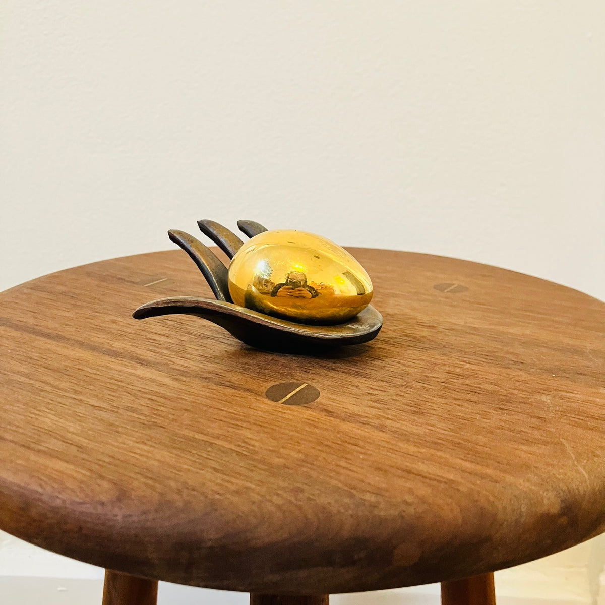 Carl Auböck Styled Brass Egg Paperweight Mountain Standard Time