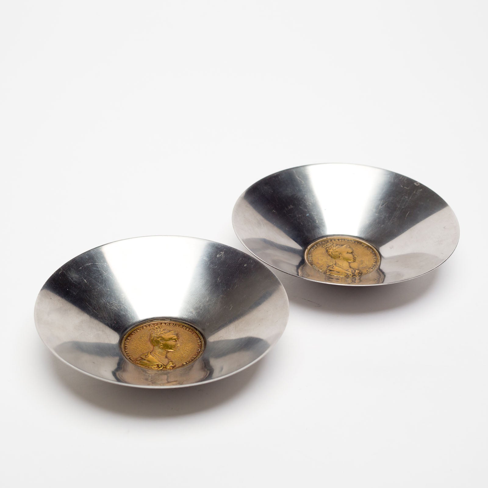 Carl Auböck Maria Theresia Coin Bowl, Austria, 1950s