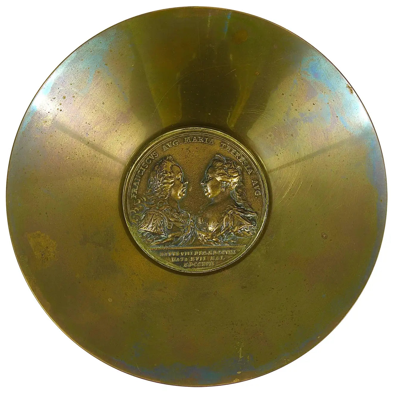 Carl Auböck Maria Theresia Coin Bowl, Austria, 1950s