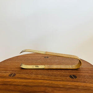 Carl Auböck Brass and Wicker Ice Tong