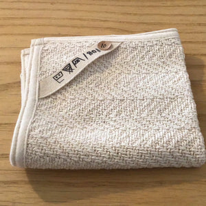 Fog Linen Herringbone Washcloth