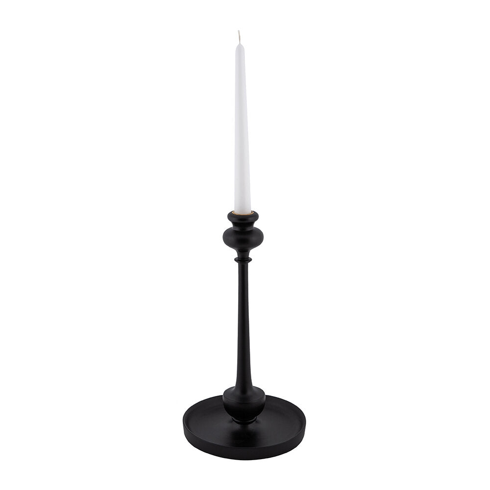 Sir Madam Kana Turned Black Candlesticks w/ Tray (Large)